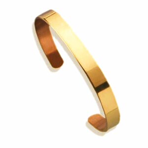 Bracelet cuivre revêtu en or, Le cuivre est connu depuis toujours pour ses propri&eacute;t&eacute;s anti-inflammatoires et anti-rhumatismale